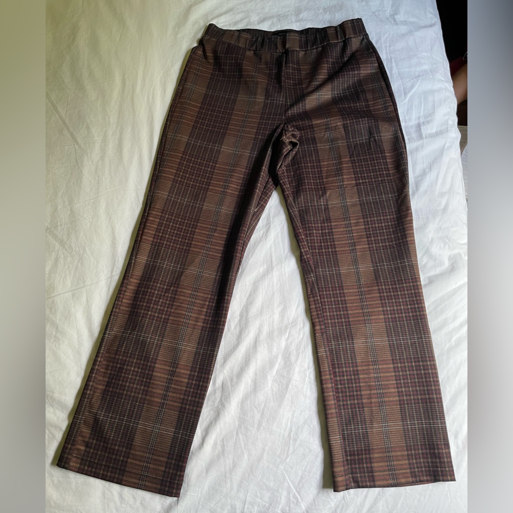 Sanctuary by Anthropologie Brown Plaid Women’s Cropped Pants